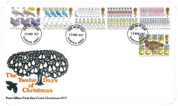 1977 Christmas (2) Unaddressed FDC Tt - 1971-1980 Dezimalausgaben