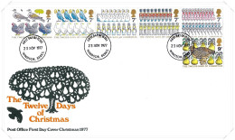 1977 Christmas Unaddressed FDC Tt - 1971-1980 Decimal Issues