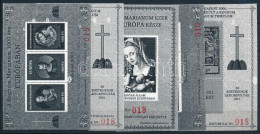 ** 2000/72-76 Regnum Mariánum Feketenyomat Emlékív Garnitúra Azonos Piros Sorszámmal - Sonstige & Ohne Zuordnung