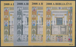 ** 2008/14 Biblia éve 4 Db-os Emlékív Garnitúra Azonos Sorszámmal - Otros & Sin Clasificación