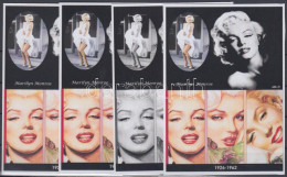 ** 2010/34 Marilyn Monroe 4 Db-os Emlékív Garnitúra Azonos Sorszámmal - Autres & Non Classés