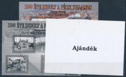 ** 2013 100 éve Indult A Pécsi Villamos 3 Db-os Emlékív Garnitúra Azonos 0000 Sorszámmal, Közte Feketenyomat és Ajándék  - Sonstige & Ohne Zuordnung