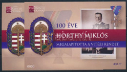 ** 2020 100 éve Alapította Horthy Miklós A Vitézi Rendet Emlékív Sorszám Nélkül és 0000 Sorszámmal - Altri & Non Classificati