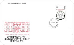 1977 Heads Of Government Meeting Unaddressed FDC Tt - 1971-1980 Decimal Issues