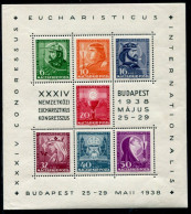 HUNGARY 1938 Eucharistic Congress Block MNH / **.  Michel Block 3 - Nuovi