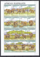 Tanzanie 2011 - ELEPHANTS - AFRICAN ELEPHANTS - Bloc 16 Val. Diff.  - MNH - Olifanten