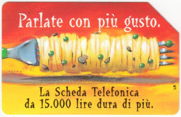 ITALY G-293 Magnetic SIP - Cartoon, Food, Noodles Exp. 30.06.00 - Used - Pubbliche Figurate Ordinarie