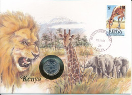 Kenya 1980. 50c Cu-Ni Felbélyegzett Borítékban, Bélyegzéssel, Német Nyelvű Leírással T:UNC  Kenya 1980. 50 Cents Cu-Ni I - Sin Clasificación