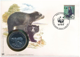 Bolívia DN (1991) "A Világ Vadvédelmi Alap (WWF) 30. évfordulója - Tremarctos Ornatus (Pápaszemes Medve)" Kétoldalas Fém - Non Classificati