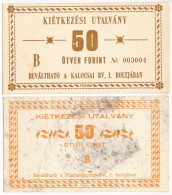 Kalocsa / Börtönpénz DN "Kiétkezési Utalvány" 50Ft (2xklf) T:UNC,VG Hungary / Kalocsa / Prison Note ND "Food Voucher" 50 - Unclassified