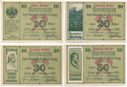 Ausztria / Tirol 1920. 10h-50h (4xklf) Szükségpénzek T:AU Austria / Tirol 1920. 10 Heller - 50 Heller (4xdiff) Necessity - Sin Clasificación