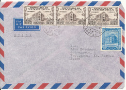 Venezuela Air Mail Cover Sent To Switzerland 18-1-1960 Topic Stamps The Flap On The Backside Of The Cover Is Missing - Venezuela