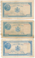 Románia 1944-1945. 5000L (3xklf) T:F Egyik Ragasztott Romania 1944-1945. 5000 Lei (3xdiff) C:F One Glued Krause P#56 - Non Classés