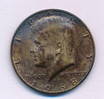 Amerikai Egyesült Államok 1968D 1/2$ Ag "Kennedy" T:AU,XF Patina USA 1968D 1/2 Dollar Ag "Kennedy" C:AU,XF Patina Krause - Sin Clasificación