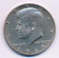 Amerikai Egyesült Államok 1968D 1/2$ Ag "Kennedy" T:AU USA 1968D 1/2 Dollar Ag "Kennedy" C:AU  Krause KM#202a - Sin Clasificación