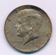 Amerikai Egyesült Államok 1969D 1/2$ Ag "Kennedy" T:AU,XF Patina USA 1969D 1/2 Dollar Ag "Kennedy" C:AU,XF Patina Krause - Non Classificati