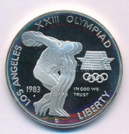 Amerikai Egyesült Államok 1983S 1$ Ag "XXIII. Nyári Olimpiai Játékok, Los Angeles" Kapszulában, Tanúsítvánnyal T:PP USA  - Sin Clasificación