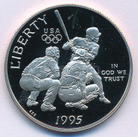 Amerikai Egyesült Államok 1995S 1/2$ Cu-Ni "Atlantai Olimpia - Baseball" Kapszulában T:PP Kis Patina USA 1995S 1/2 Dolla - Ohne Zuordnung