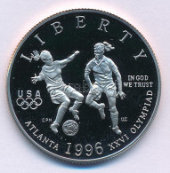 Amerikai Egyesült Államok 1996S 1/2$ Cu-Ni "Atlantai Olimpia - Női Labdarúgás" Kapszulában T:PP  USA 1996S 1/2 Dollar Cu - Unclassified