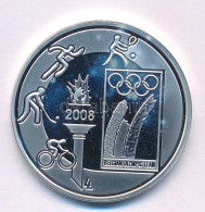 Belgium 2008. 10E Ag "Pekingi Olimpia 2008" Kapszulában, Tanúsítvánnyal T:PP Folt Belgium 2008. 10 Euro Ag "Olympic Game - Unclassified