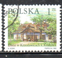 POLONIA POLAND POLSKA 1999 COUNTRY ESTATES KRZESLAWICACH 1z USED USATO OBLITERE' - Used Stamps