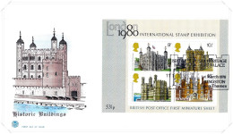 1978 Historic Buildings Ms Unaddressed FDC Tt - 1971-1980 Dezimalausgaben