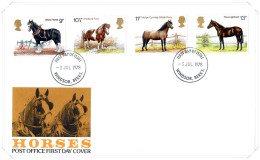 1978 Horses Unaddressed FDC Tt (2) - 1971-1980 Dezimalausgaben