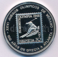 Egyenlítői Guinea 1996. 1000Fr Cu-Ni "30+10r Névértékű Svájci Olimpiai Bélyeg" T:PP Equatorial Guinea 1996. 1000 Francs  - Non Classés