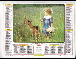 Almanach  Calendrier  P.T.T  - La Poste - 1989 -  Enfant , Animaux - Andere & Zonder Classificatie