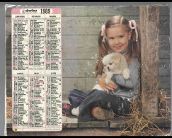 Almanach  Calendrier  P.T.T  - La Poste - 1989 -   Enfant  Et Chien - Andere & Zonder Classificatie