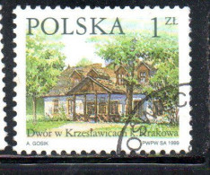 POLONIA POLAND POLSKA 1999 COUNTRY ESTATES KRZESLAWICACH 1z USED USATO OBLITERE' - Used Stamps