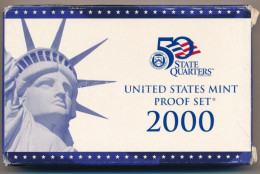 Amerikai Egyesült Államok 2000S 1c-1$ (6xklf) Forgalmi Sor, Műanyag Tokban + 1/4$ Cu-Ni "50 állam" (5xklf), Műanyag Tokb - Sin Clasificación