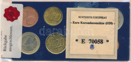 Finnország 1999-2002. 1c-2E (8xklf) Forgalmi összeállítás Tokban T:UNC-XF Patina Finland 1999-2002. 1 Cent - 2 Euro (8xd - Unclassified