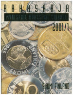 Finnország 2001. 10p - 10M (5xklf) Forgalmi Sor + "Finn Verde" Cu-Ni Zseton Szettben, Karton Dísztokban T:UNC  Finland 2 - Ohne Zuordnung