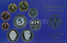NSZK 1988F 1pf-5M (9xklf) Forgalmi Sor Műanyag Dísztokban T:PP FRG 1988F 1 Pfennig - 5 Mark (9xdiff) Coin Set In Plastic - Unclassified