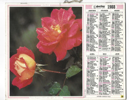 Almanach  Calendrier  P.T.T  - La Poste - 1988 -  Fleurs Et Paysage - Altri & Non Classificati