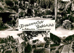 72691565 Pottenstein Oberfranken Terrassen-Cafe Teufelshoehle Pottenstein - Pottenstein