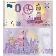 Billete  Souvenir De Cero Euros Roter Sand Sagrada Família Gaudí - Essais Privés / Non-officiels