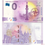 Billete Souvenir De Cero Euros Faro Della Vittoria - Essais Privés / Non-officiels