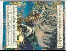 Almanach  Calendrier  P.T.T  - La Poste - 1987 - Chat , Enfant Et Chien - Sonstige & Ohne Zuordnung
