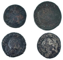 Római Birodalom ~III-IV. Század 4db-os Bronz érmetétel T:VF,F  Roman Empire ~3rd-4th Century 4pcs Of Bronze Coin Lot C:V - Unclassified