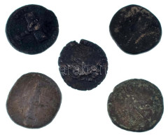 Római Birodalom 5db-os Bronz érmetétel, Benne As és Dupondius T:F,VG Roman Empire 5pcs Bronze Coin Lot, Within As And Du - Unclassified