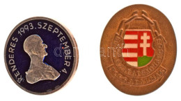 DN "56-os Szabadságharcos Forradalmár" Részben Műgyantás Bronz Jelvény (25x20mm) + 1993. "Kenderes 1993. Szeptember 4."  - Non Classés