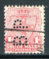NOUVELLES GALLES DU SUD- Y&T N°88- Oblitéré Et Perforé - Used Stamps