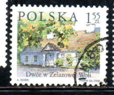 POLONIA POLAND POLSKA 2000 COUNTRY ESTATES ZELAZOWA WOLA 1.55z USED USATO OBLITERE' - Used Stamps