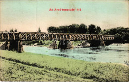 T3 1909 Arad-Temesvár, Arad-Timisoara; Híd. Kerpel Izsó Kiadása / Bridge (fa) - Sin Clasificación