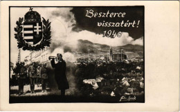 T2 1940 Beszterce, Bistritz, Bistrita; Beszterce Visszatért! Bevonulás / Entry Of The Hungarian Troops. Foto Sport + "20 - Ohne Zuordnung