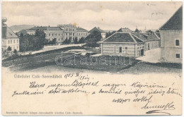 T2/T3 1903 Csíkszereda, Miercurea Ciuc; Megyeház. Szvoboda Testvér Kiadása / County Hall (fl) - Unclassified