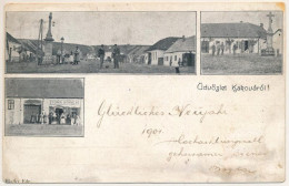 T4 1900 Kakova, Aranyosivánfalva, Kákófalva, Gradinari; Fő Tér, Toma Stanca üzlete / Main Square, Shops (r) - Non Classés