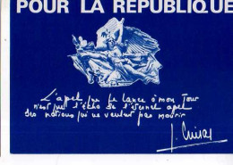 Carte  A Adresser A M Jacques CHIRAC Pour La Republique Defense Des Institutions Des Libertes ...,illustrateur - Ohne Zuordnung